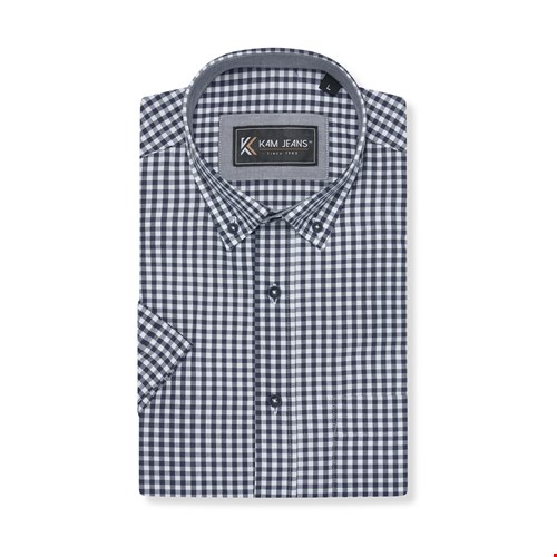 Kam S/S Classic Gingham Check Shirt